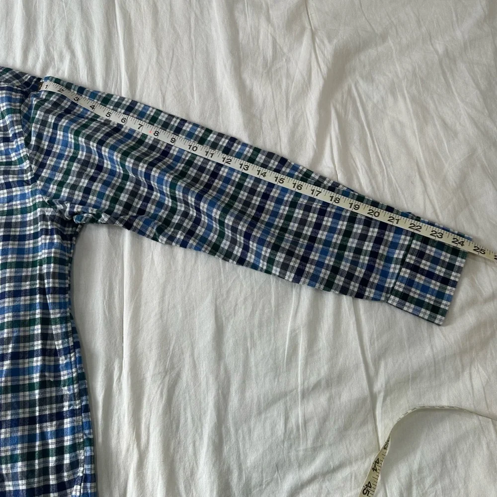 Vineyard Vines Blue and Green Checkered Slim Fit Whale Shirt